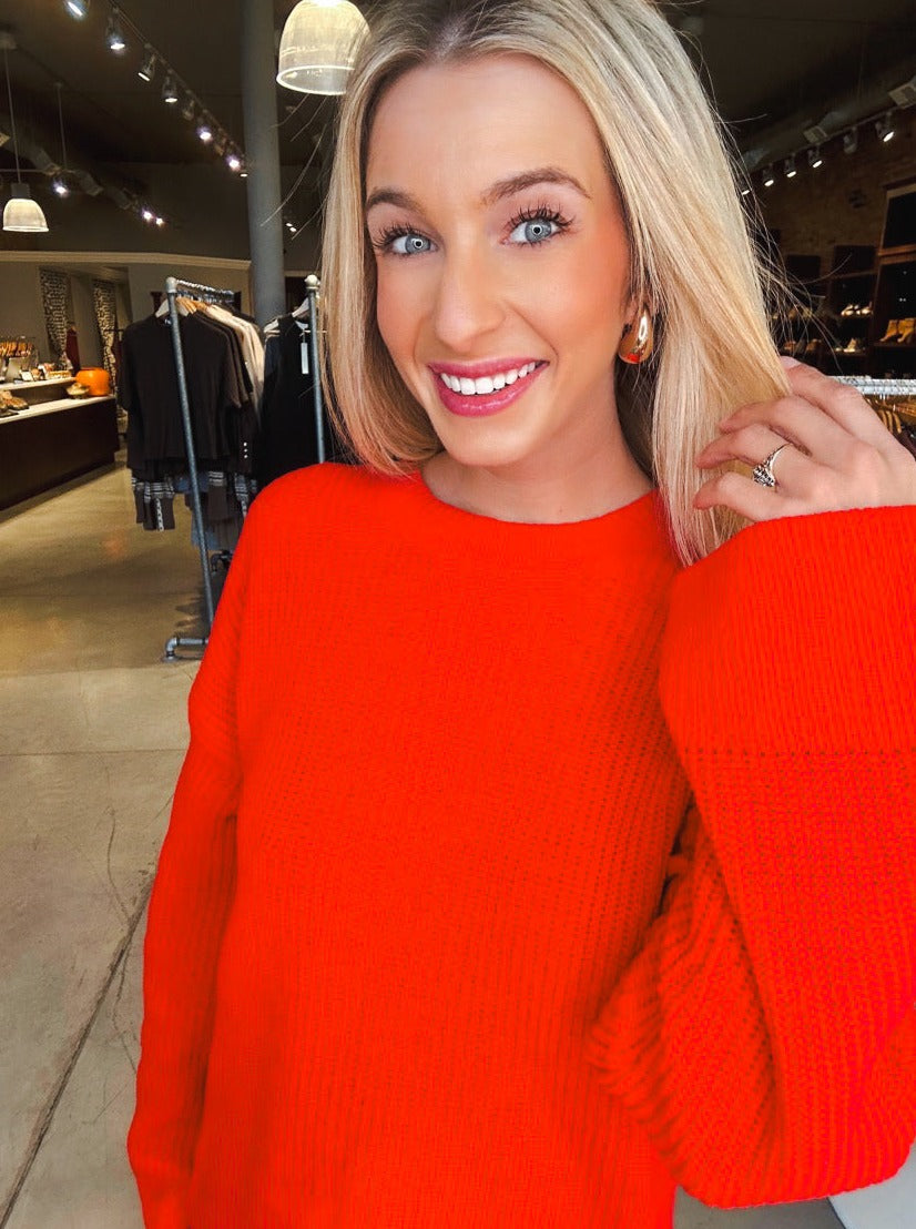 Sanctuary Chilly Out Chenille Sweater | Red