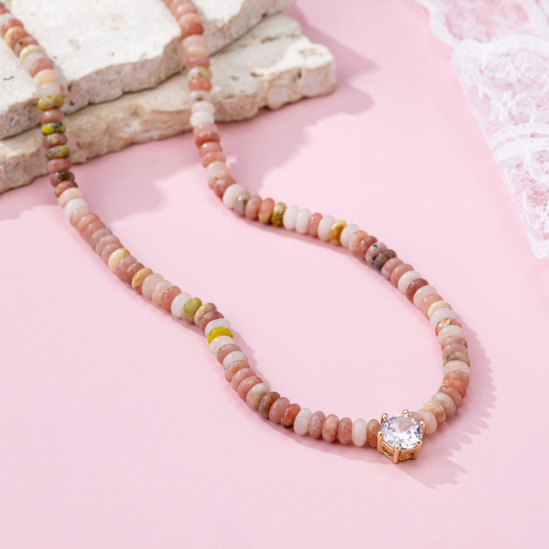 Blushing Stone Necklace