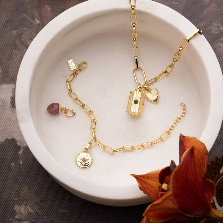 Scout Stella Locket Necklace - Transformation/African Turq/Gold