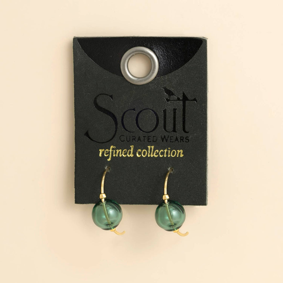 Scout Teal Glass Hoop Earring