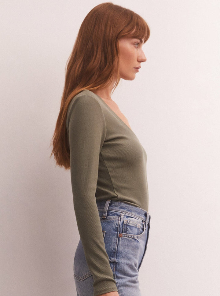Z Supply Sirena Rib Long Sleeve Tee