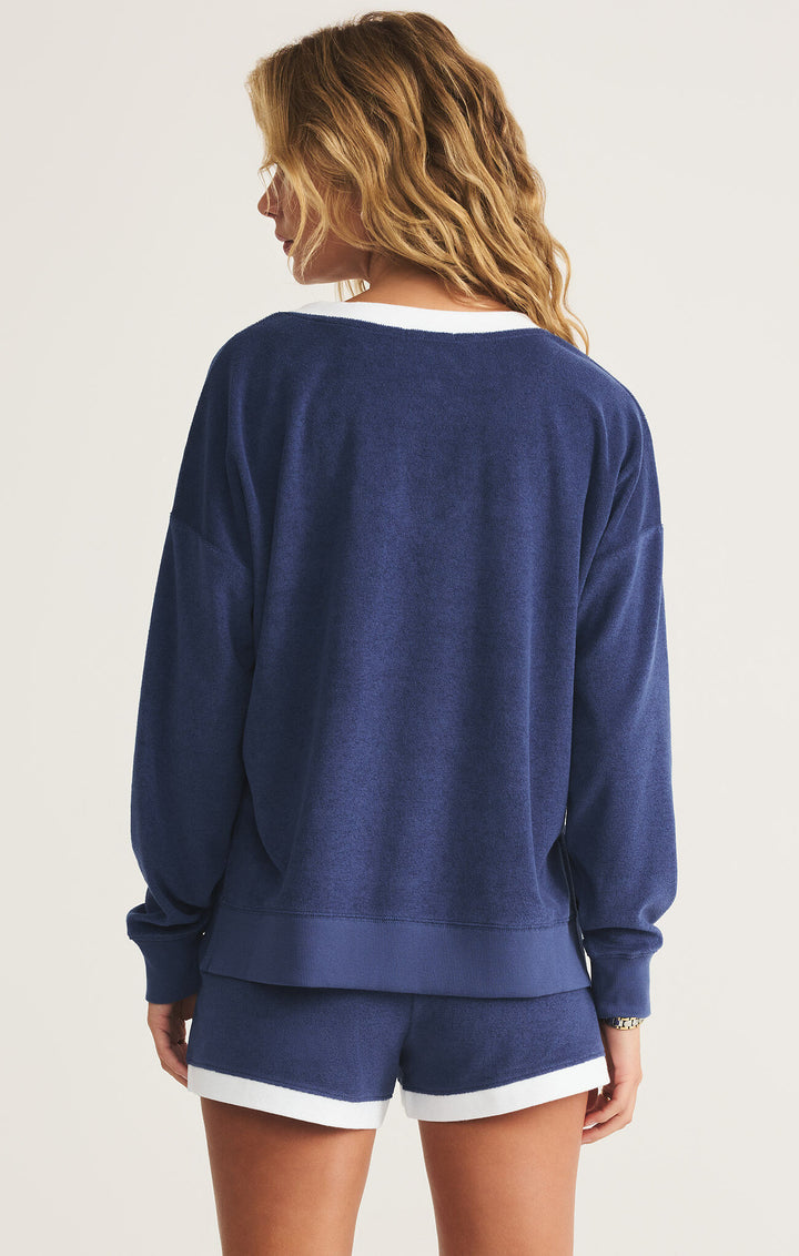 Z Supply Marx V-Neck Terry Sweatshirt