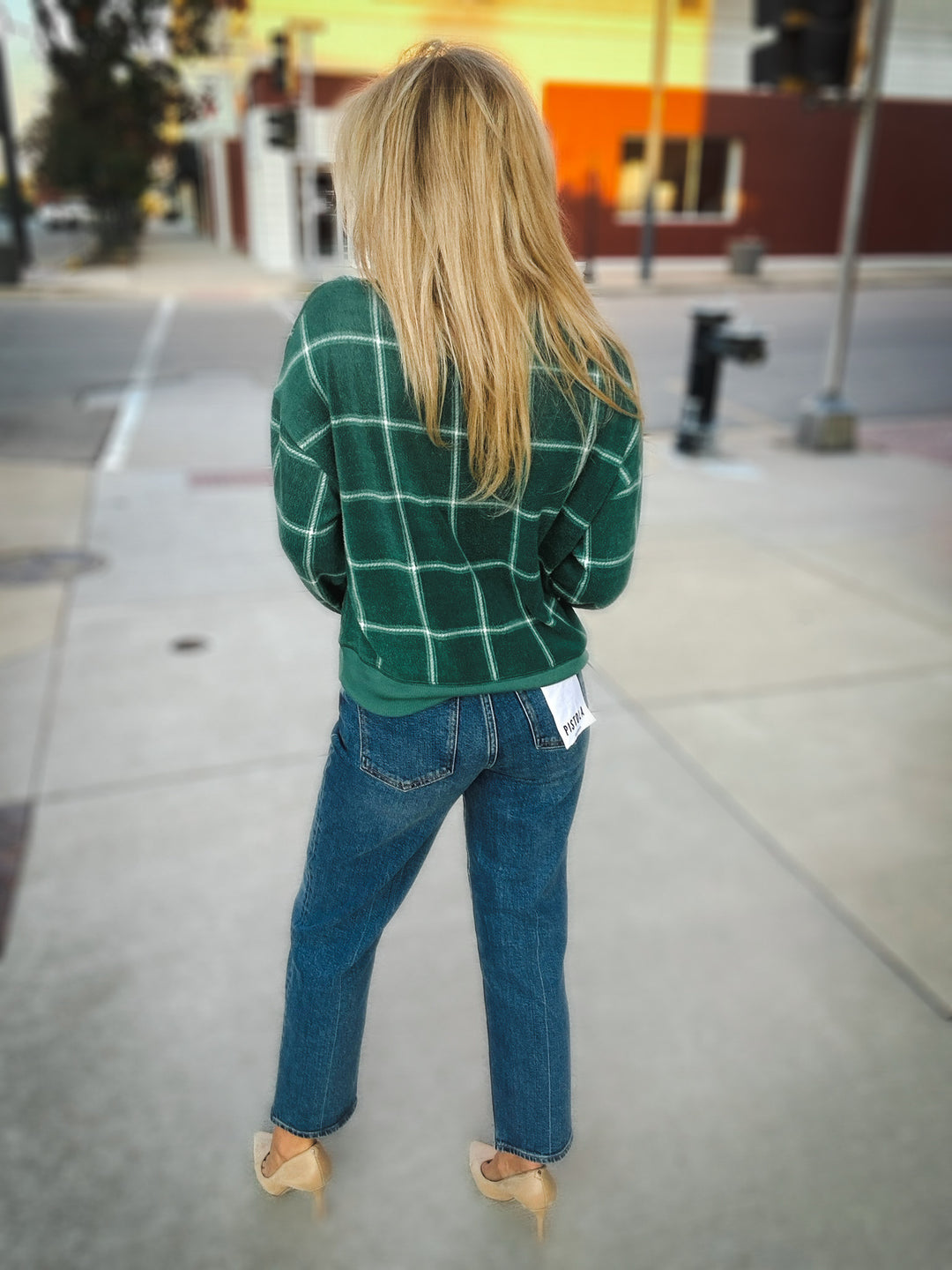 Z Supply Plaid Long Sleeve Top