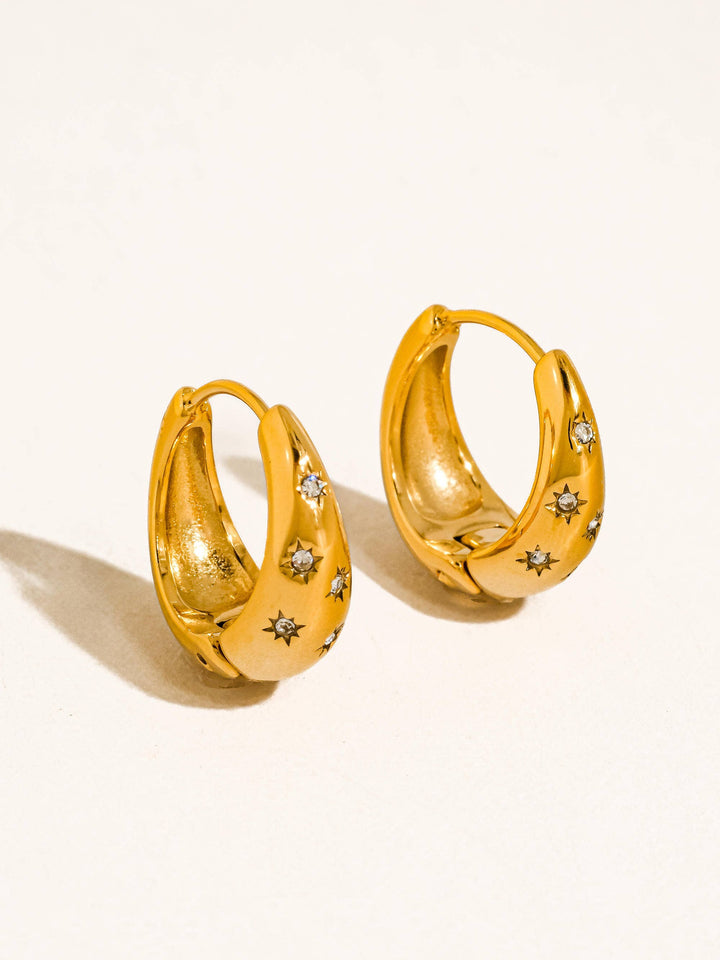 Starry Eyed Hoop Earrings