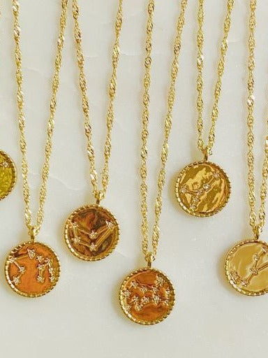 Starry Eyed Zodiac Constellation Necklace