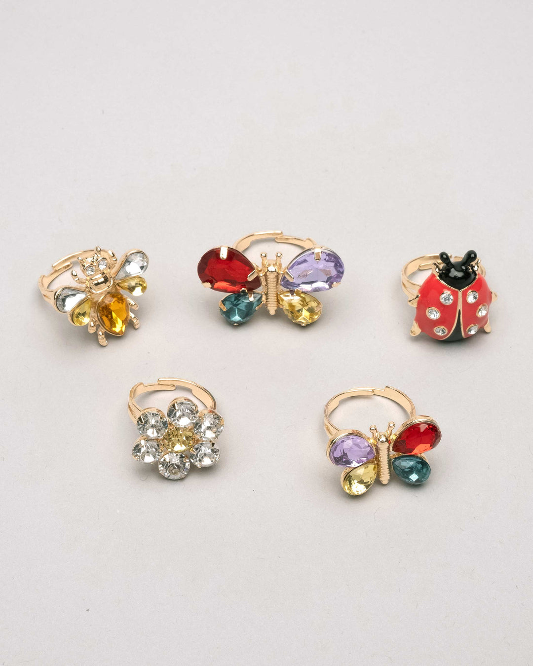 Super Smalls Butterfly & Ladybug Ring Set