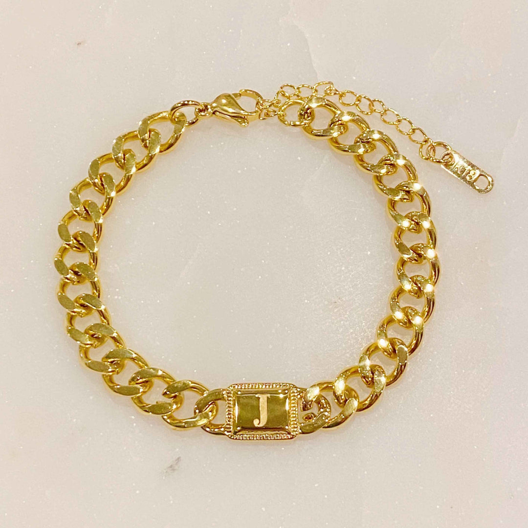 Roll Call Initial Bracelet