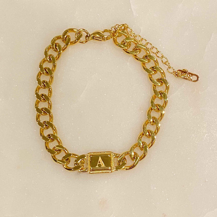 Roll Call Initial Bracelet