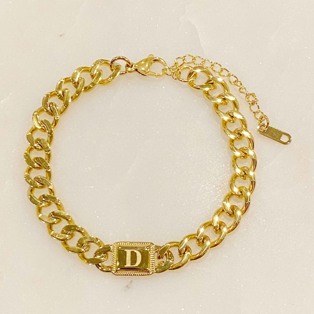 Roll Call Initial Bracelet