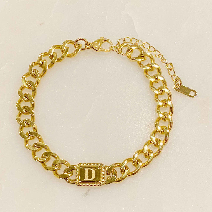Roll Call Initial Bracelet