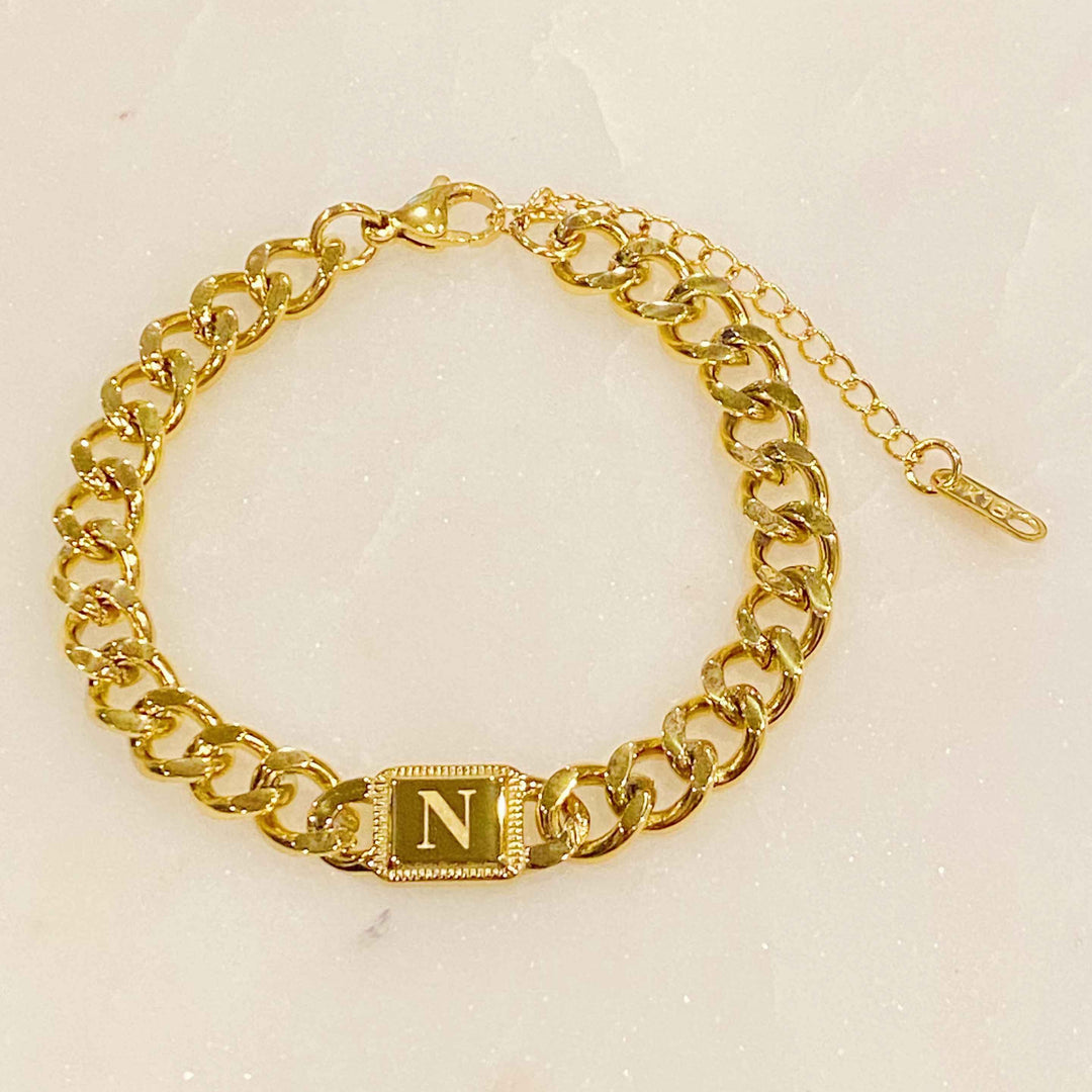 Roll Call Initial Bracelet