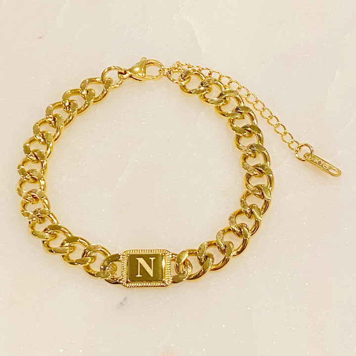 Roll Call Initial Bracelet