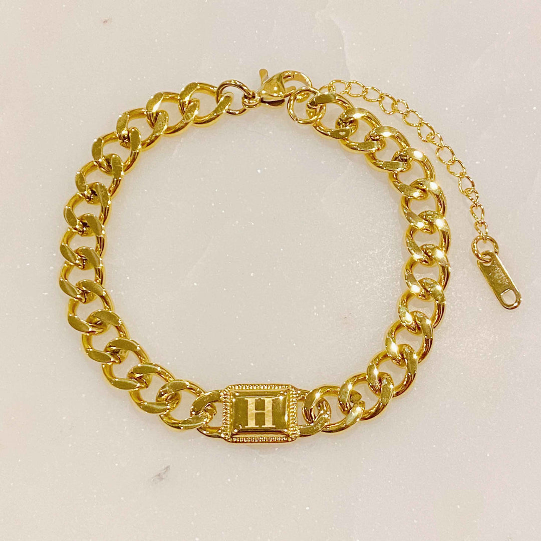 Roll Call Initial Bracelet