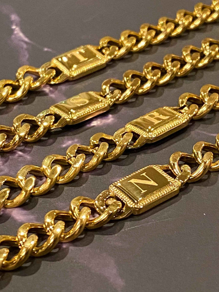 Roll Call Initial Bracelet