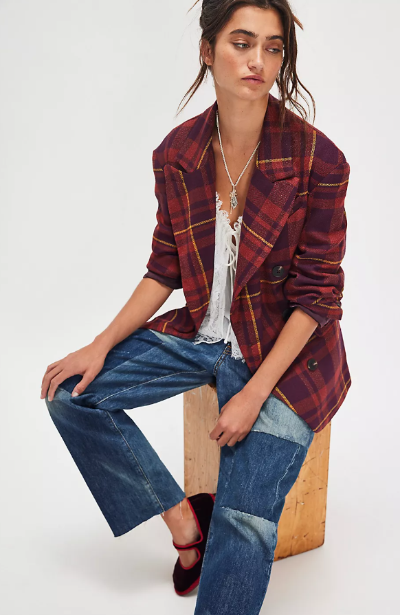 Free People Dean Double Breasted Blazer