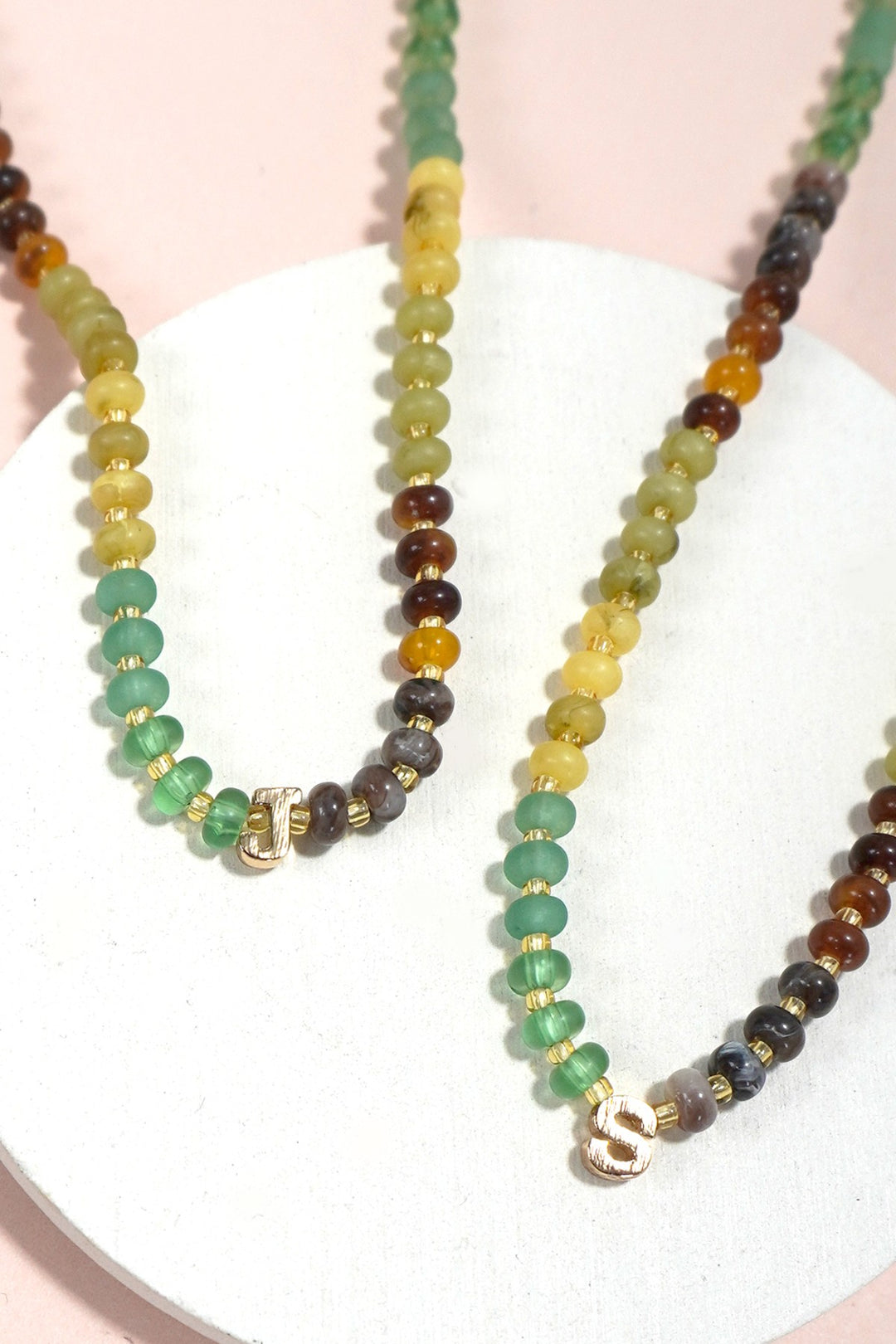 Color Me Chic Beaded Initial Necklace
