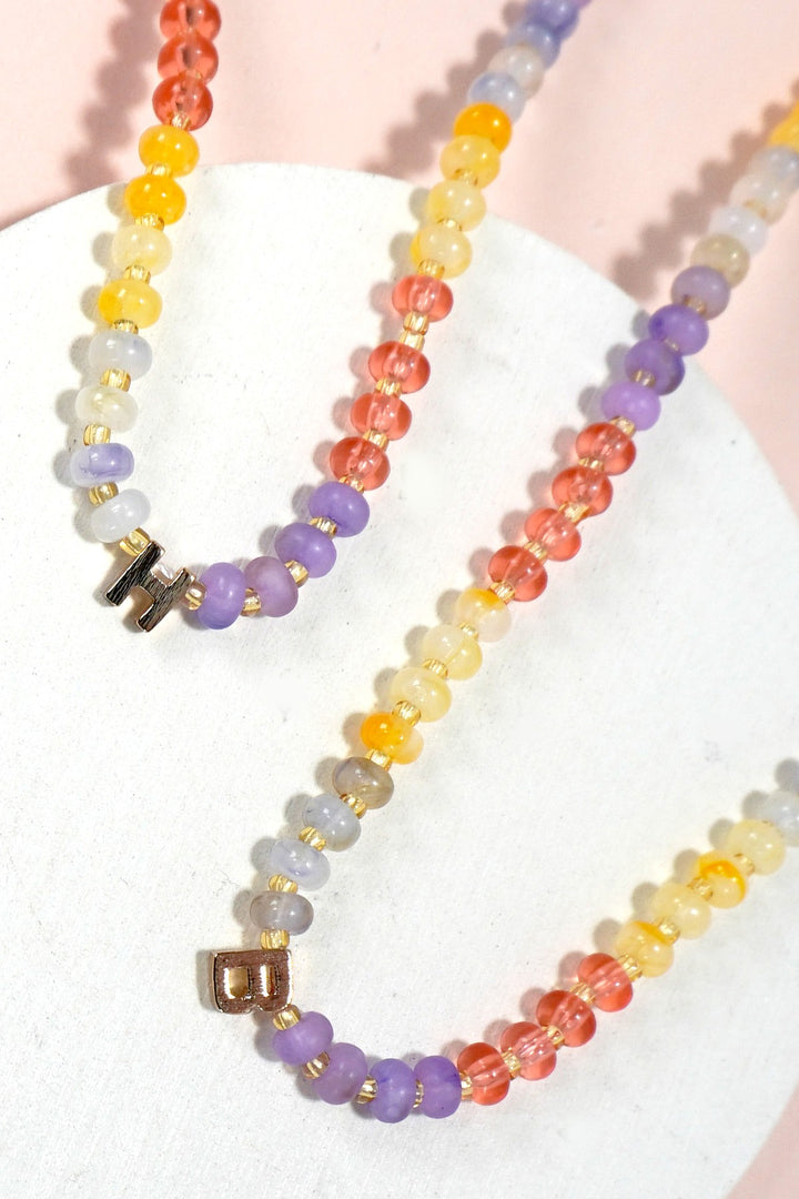 Color Me Chic Beaded Initial Necklace