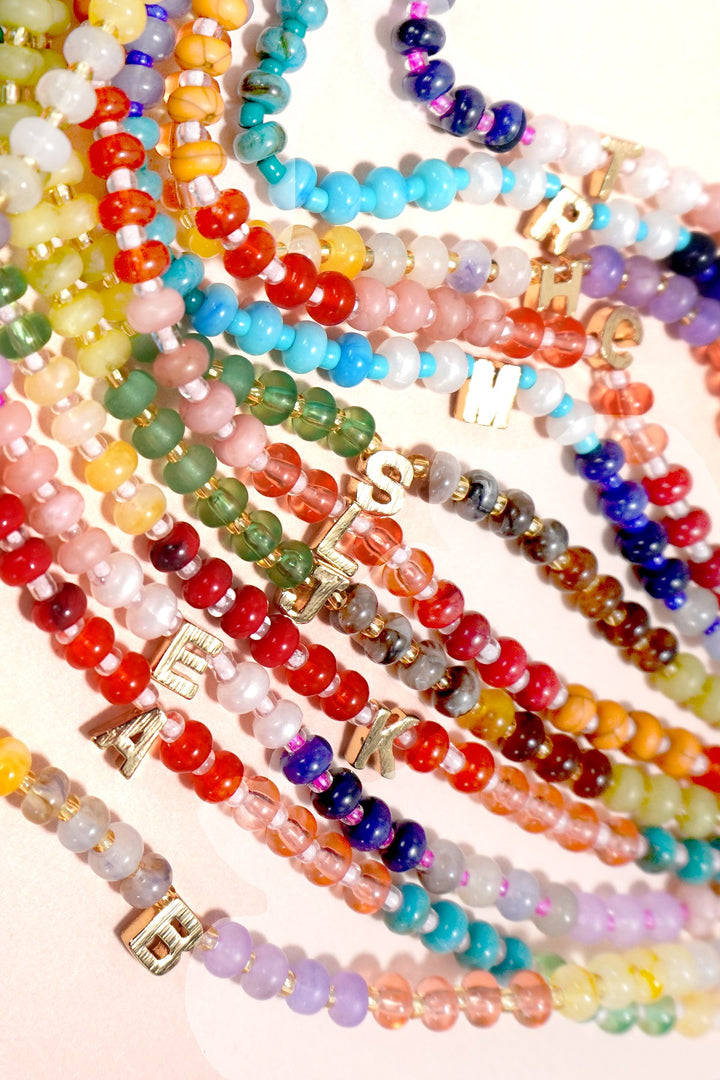Color Me Chic Beaded Initial Necklace