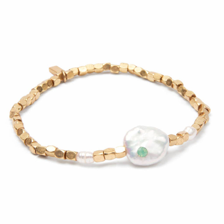 Scout Pearl Affirmation Bracelet - Courage/Gold