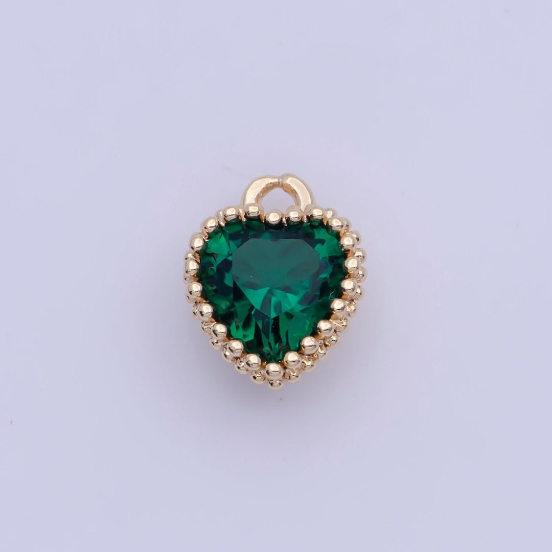Heart Birthstone Charm