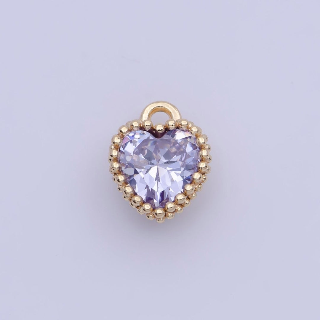 Heart Birthstone Charm