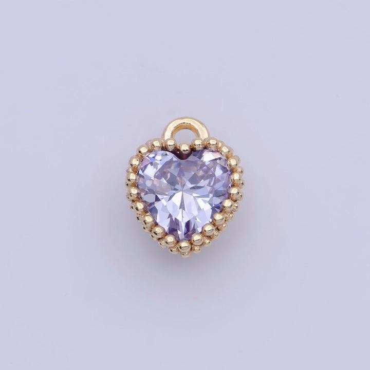 Heart Birthstone Charm