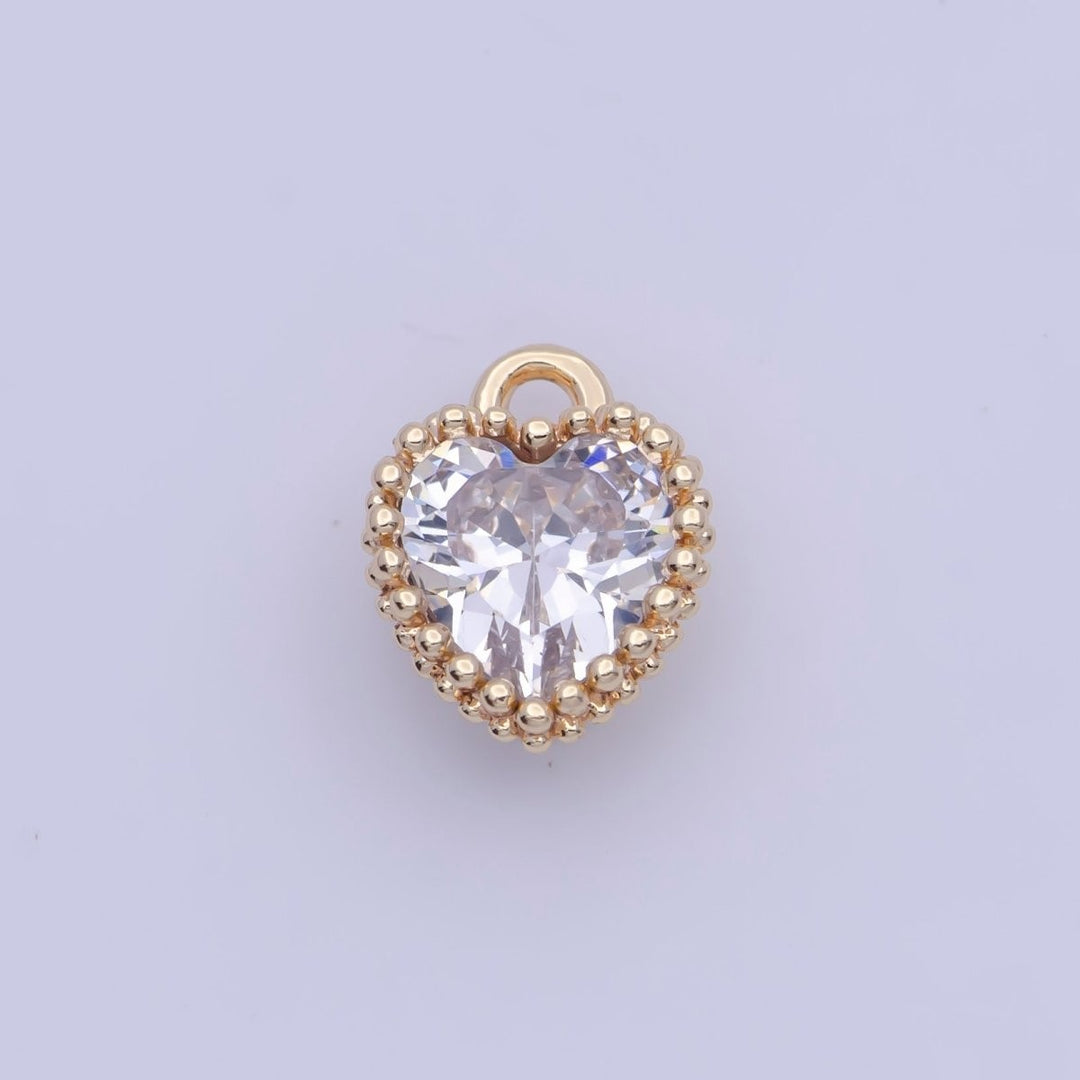 Heart Birthstone Charm