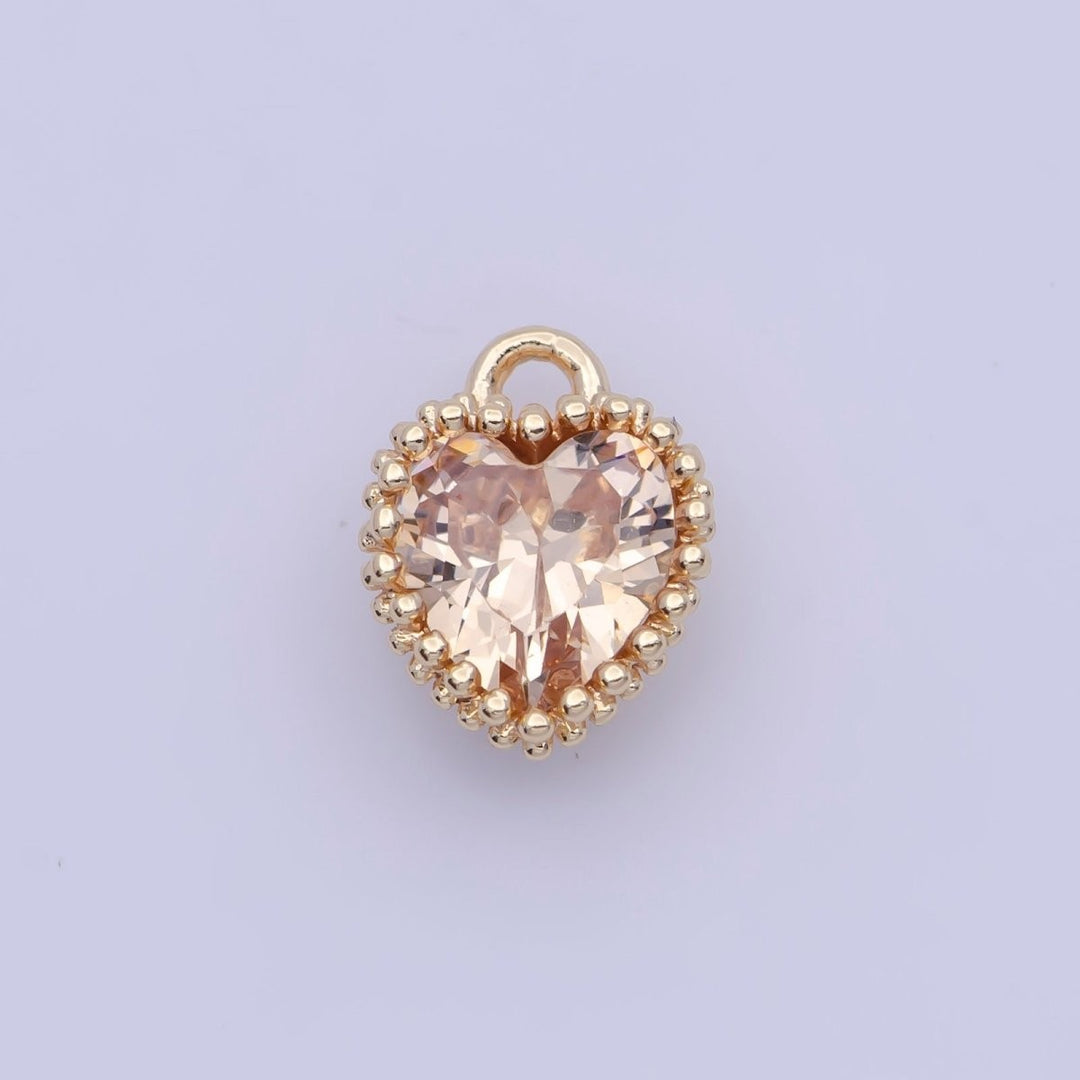 Heart Birthstone Charm