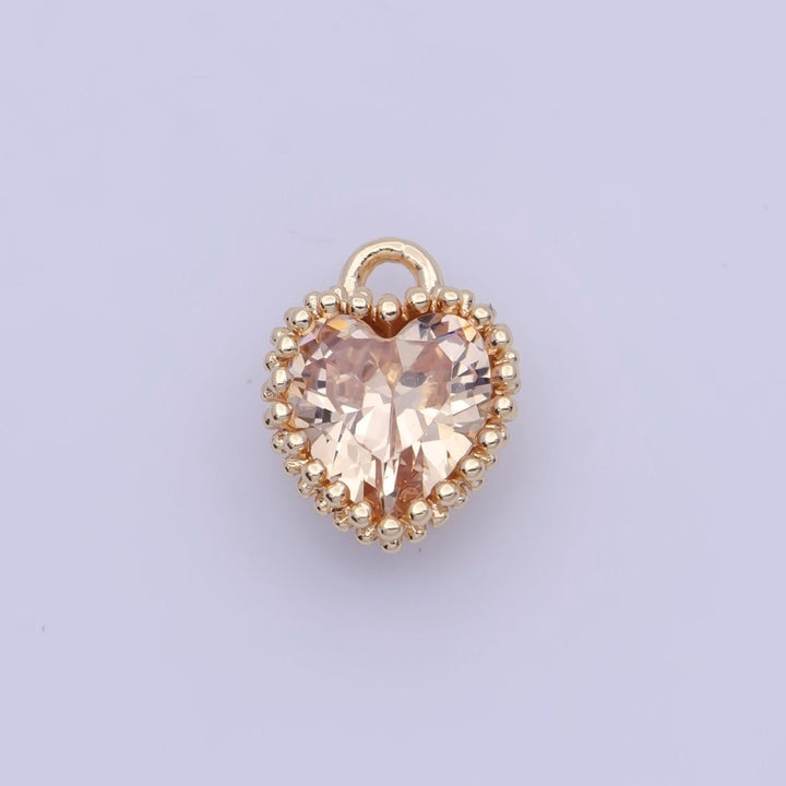 Heart Birthstone Charm