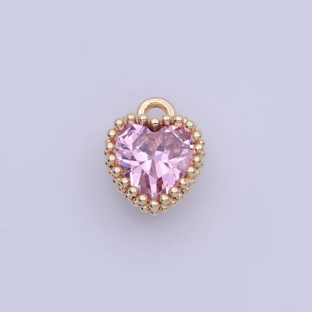 Heart Birthstone Charm