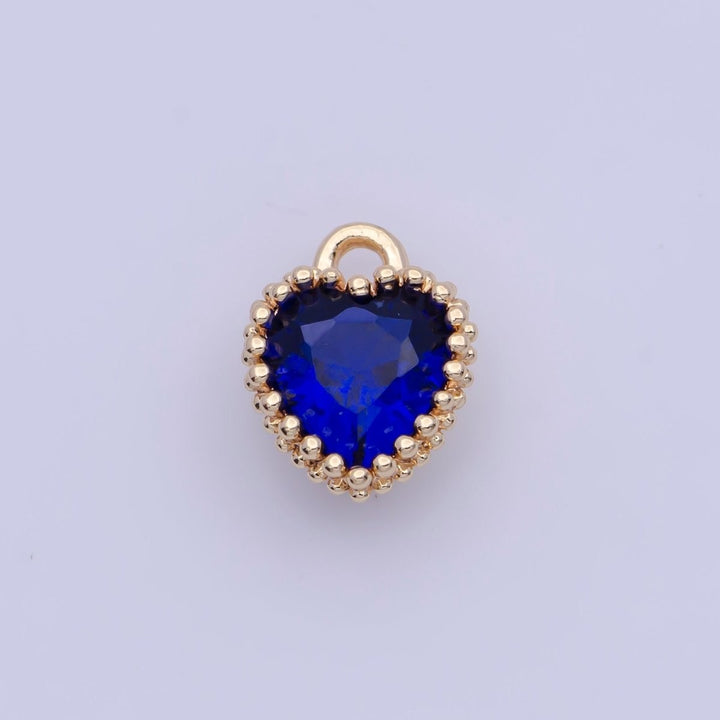 Heart Birthstone Charm