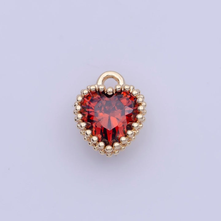 Heart Birthstone Charm