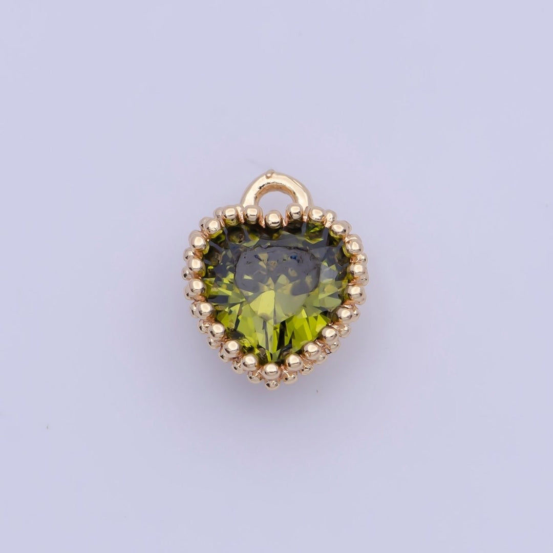 Heart Birthstone Charm
