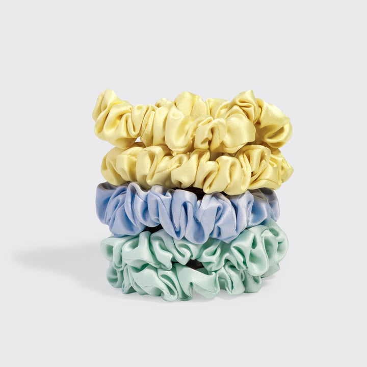 Kitsch Ruched Satin Scrunchies 5pc Set - Multi-color