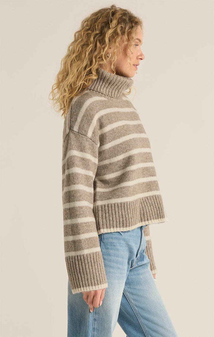 Z Supply Josephine Stripe Turtleneck Sweater