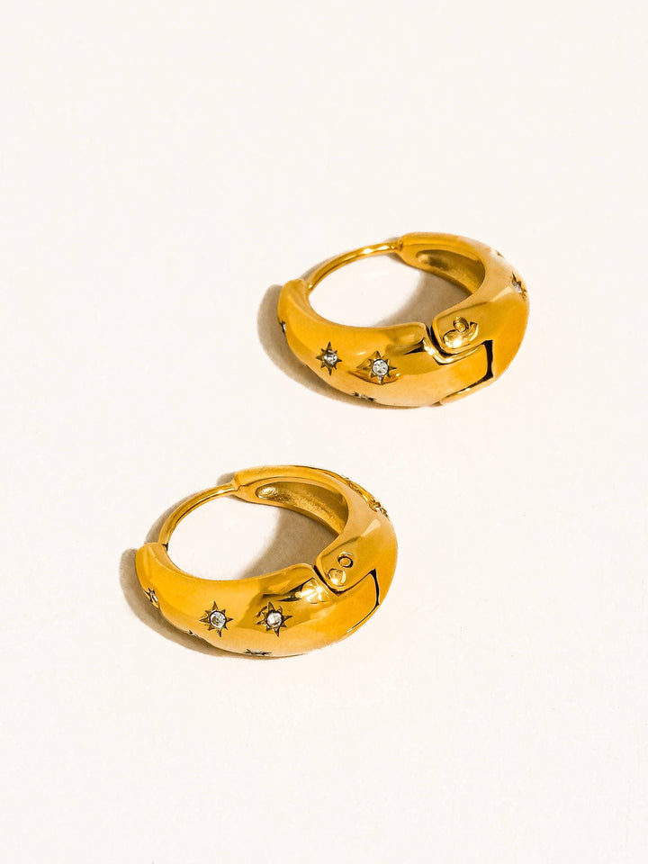 Starry Eyed Hoop Earrings