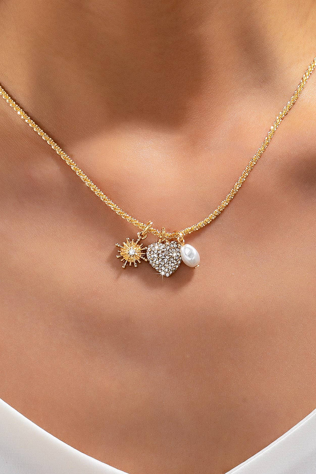 Sunlit Love Charm Necklace