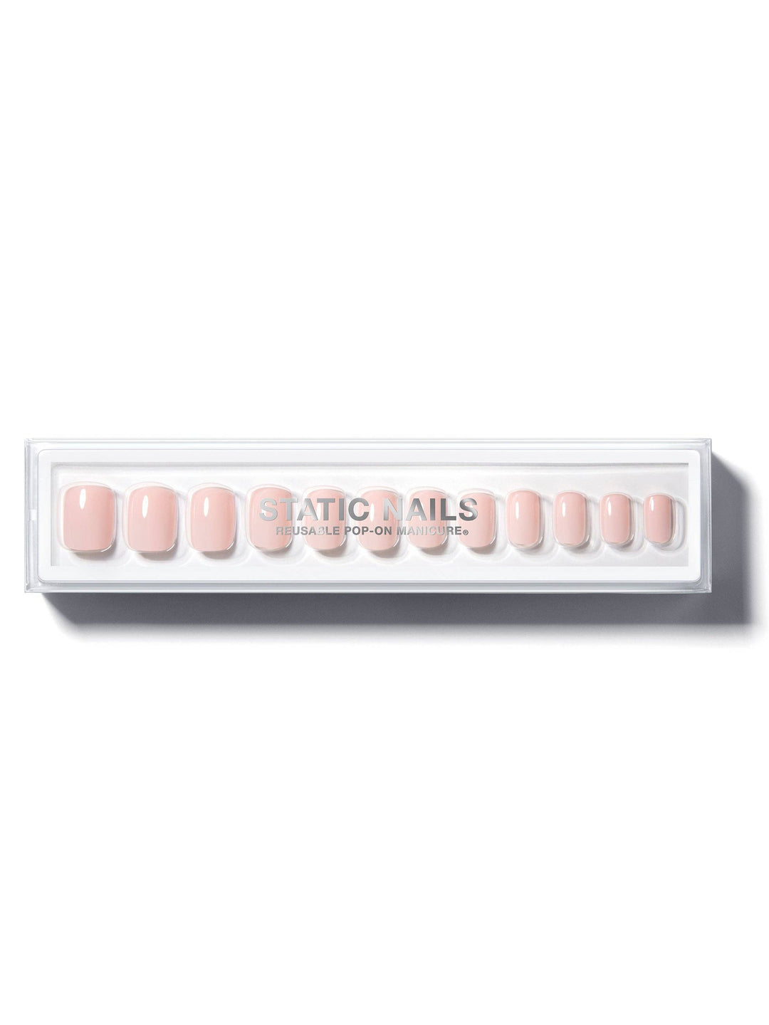 Static Nails Milky Pink Square