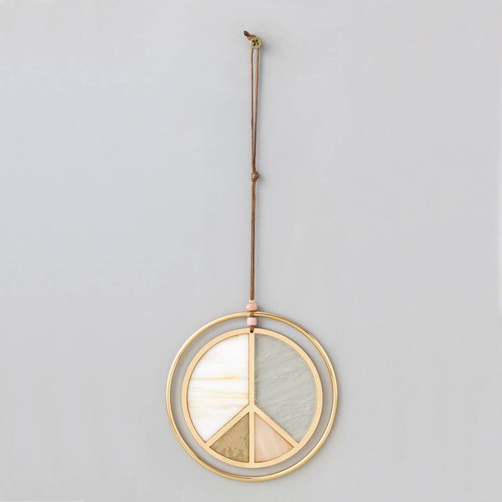 Scout Peace Sign Stained Glass Light Catcher