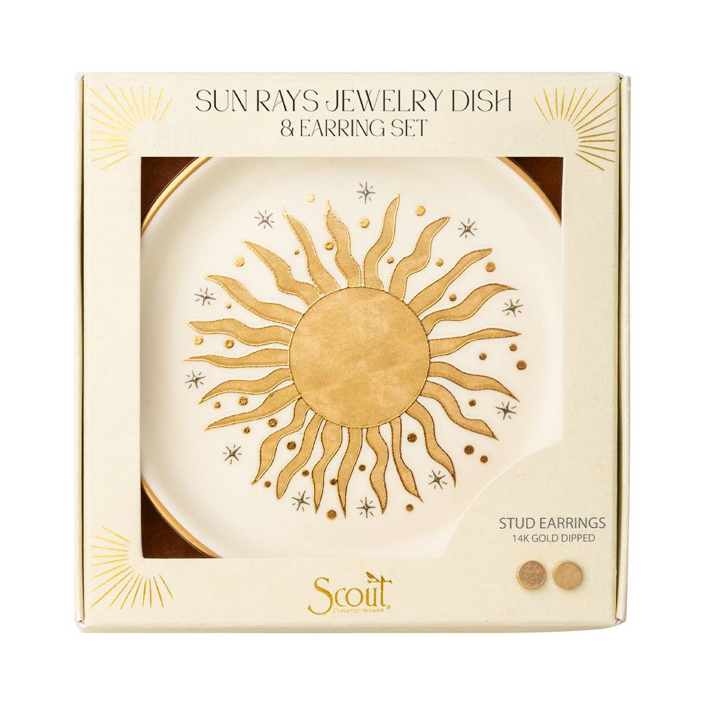 Scout Sun Rays Jewelry Dish & Stud Earring Set