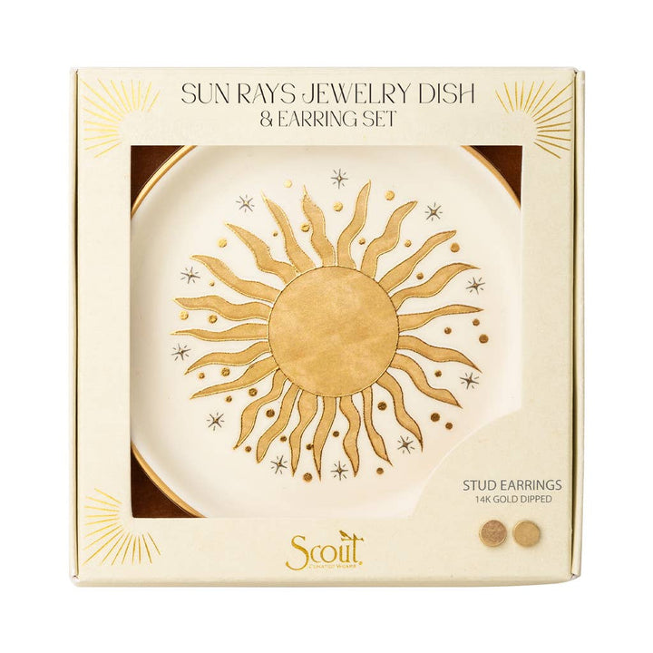 Scout Sun Rays Jewelry Dish & Stud Earring Set