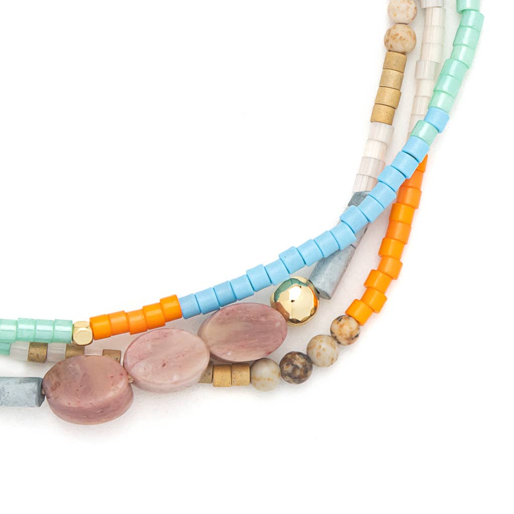 Scout Mixed Media Bracelet - Love/Rhodochrosite