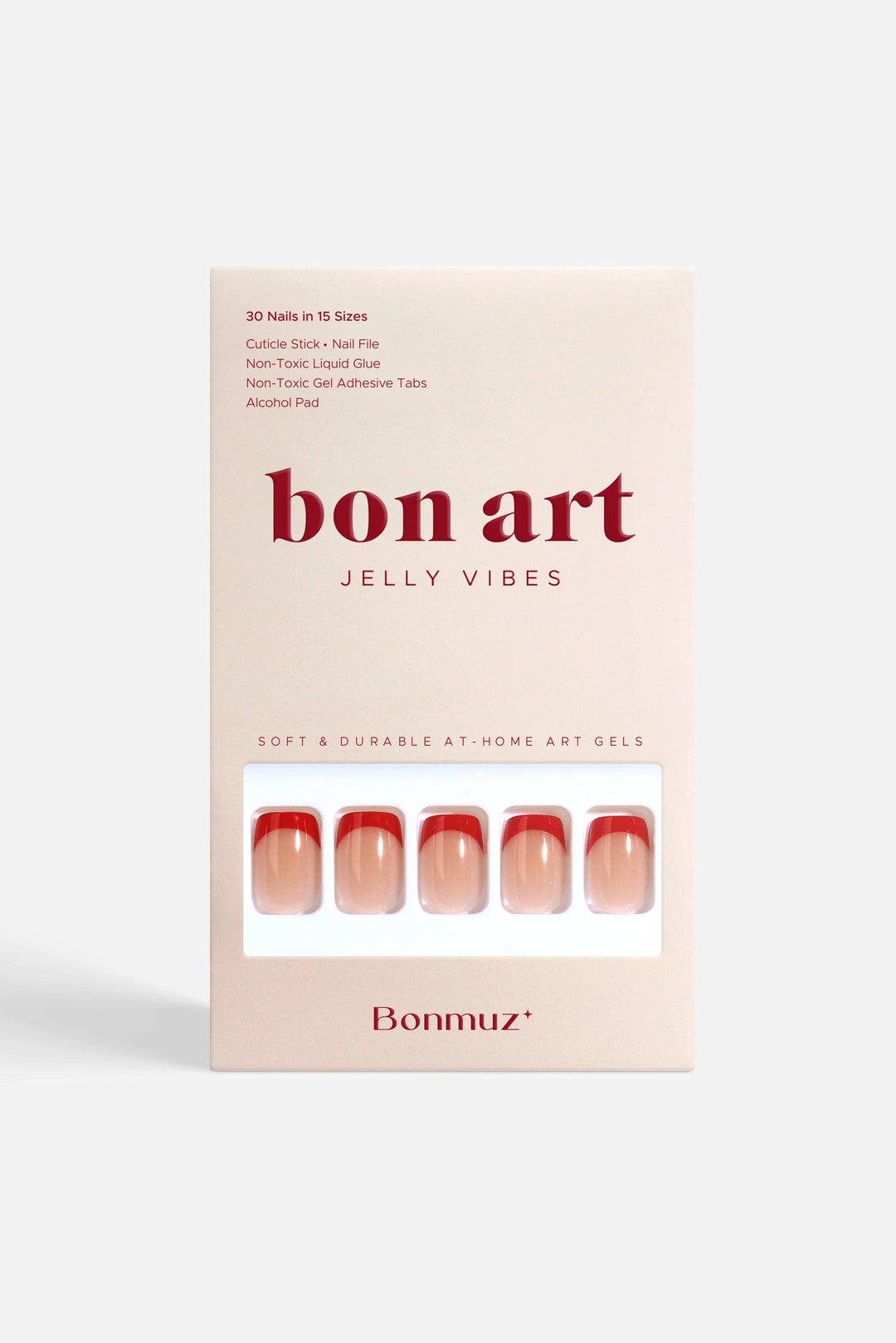 Bonmuz Cherry Line Press-On Nails