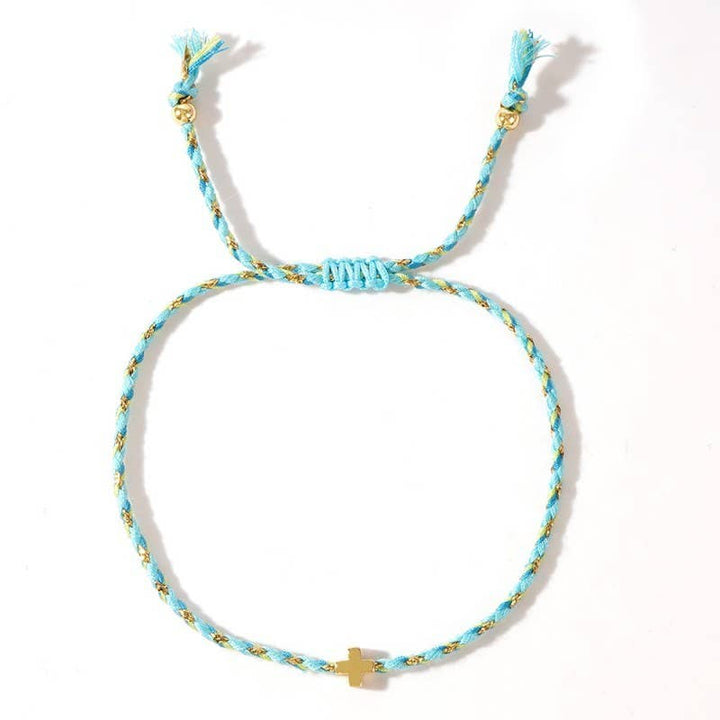 Blue Skies Cross Bracelet