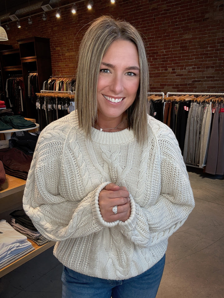 Free People Frankie Cable Sweater