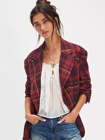 Free People Dean Double Breasted Blazer