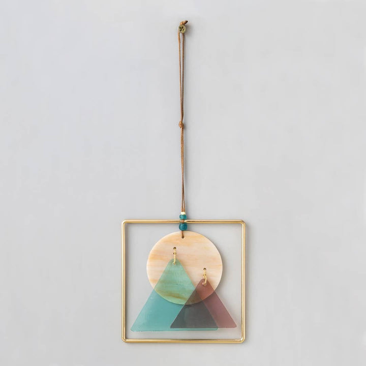 Scout Sunset Mountains Stained Glass Light Catcher