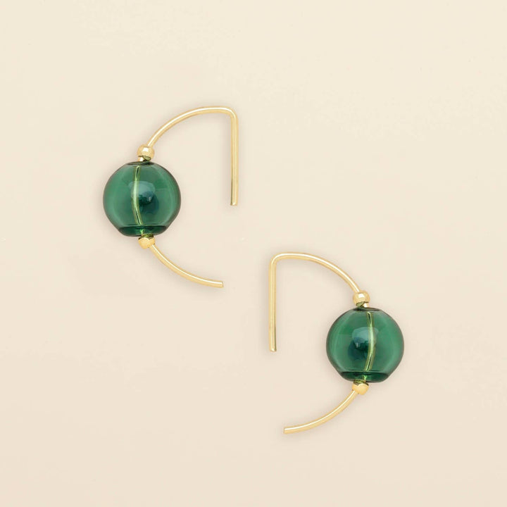 Scout Teal Glass Hoop Earring