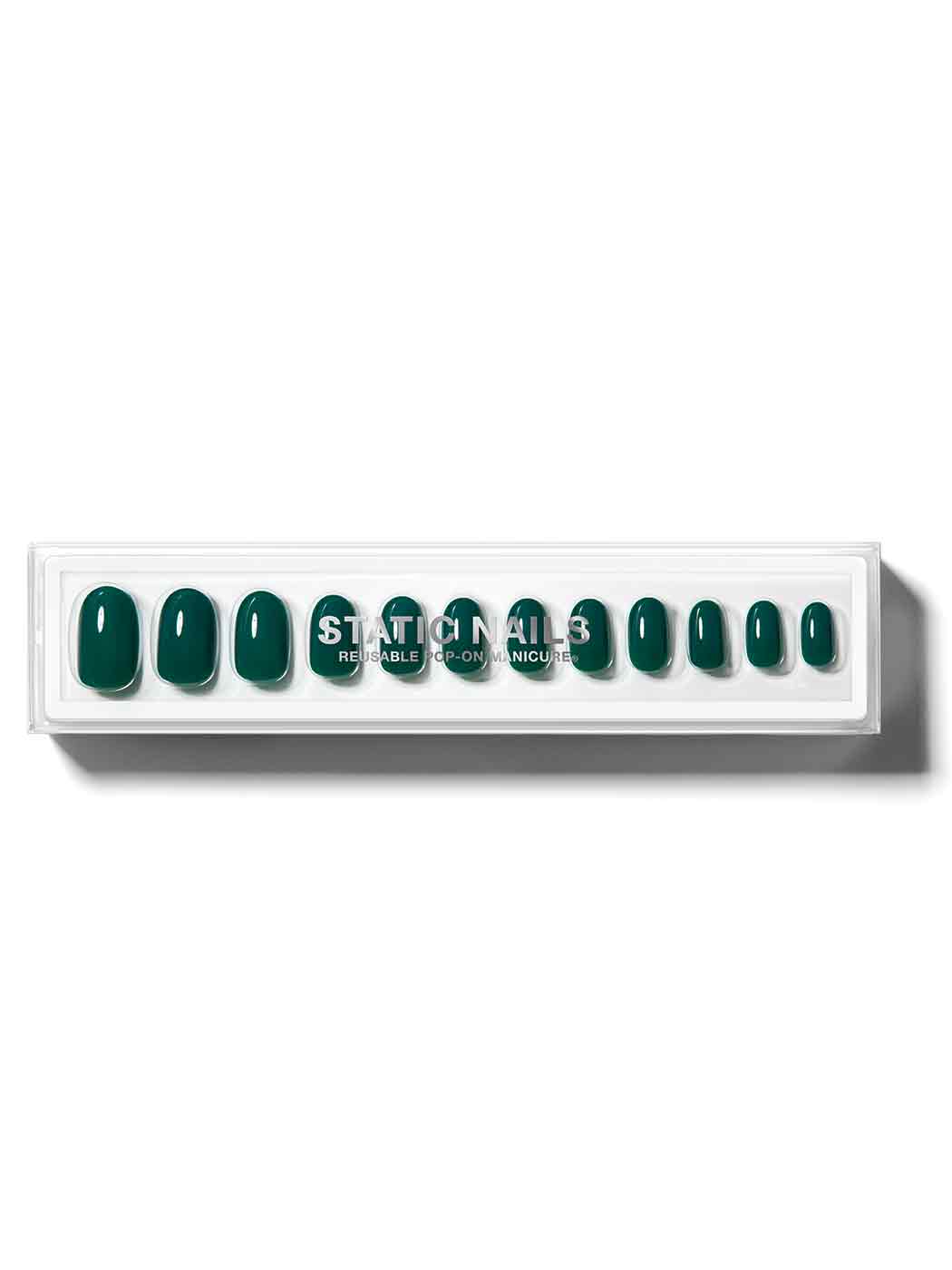 Static Nails Emerald Noir Round