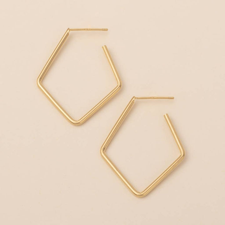 Scout Refined Earring Collection - Orion Diamond Hoop/Gold